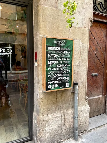 menu 2 of TRÓPICO Brunch Barcelona