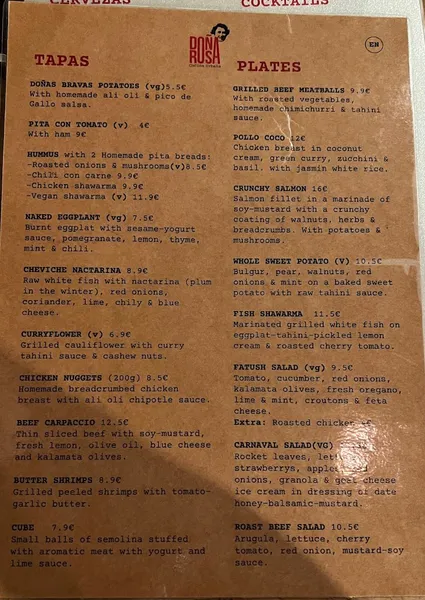 menu 1 of Doña Rosa - Cocina Urbana