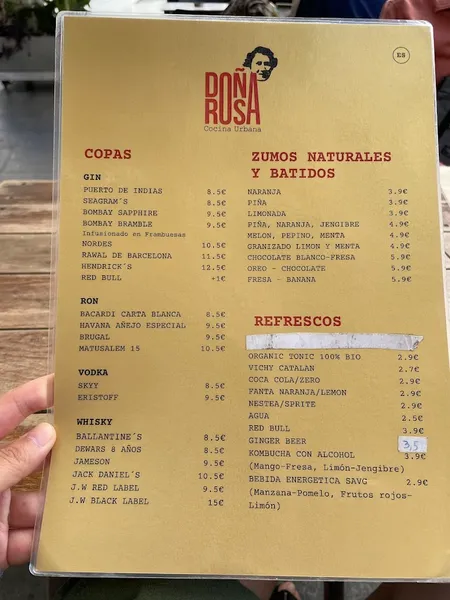 menu 2 of Doña Rosa - Cocina Urbana