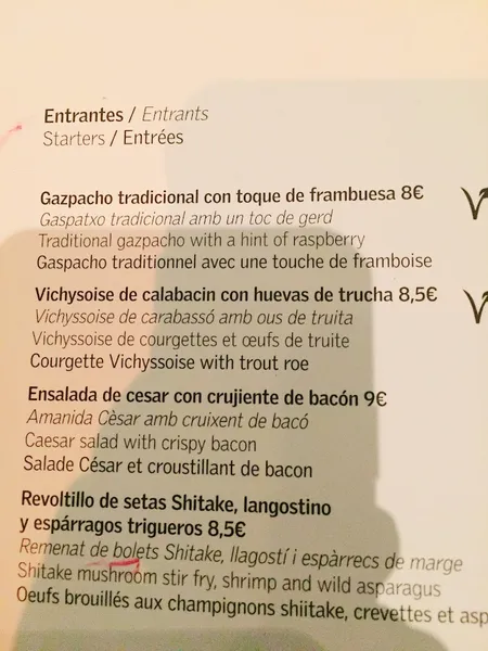 menu 2 of Restaurant CentOnze