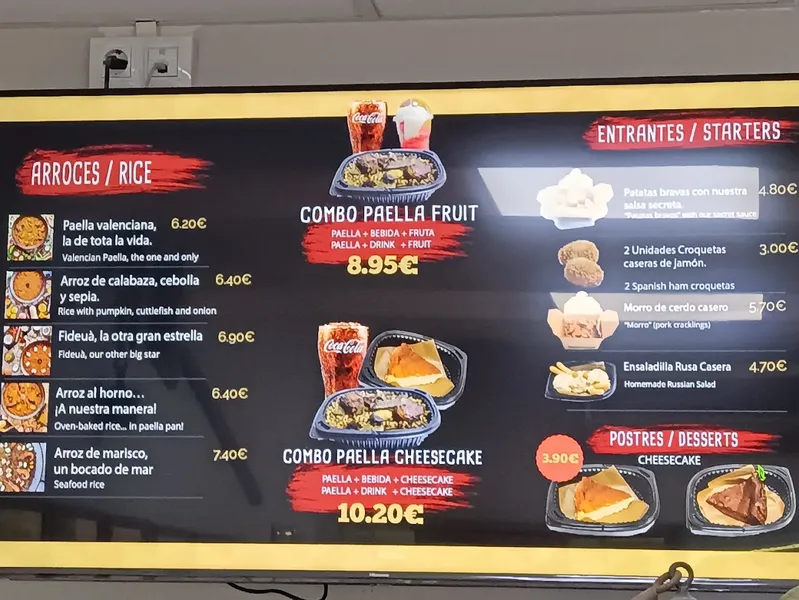 menu 1 of Arrocería Ricepaella Delivery Take Away
