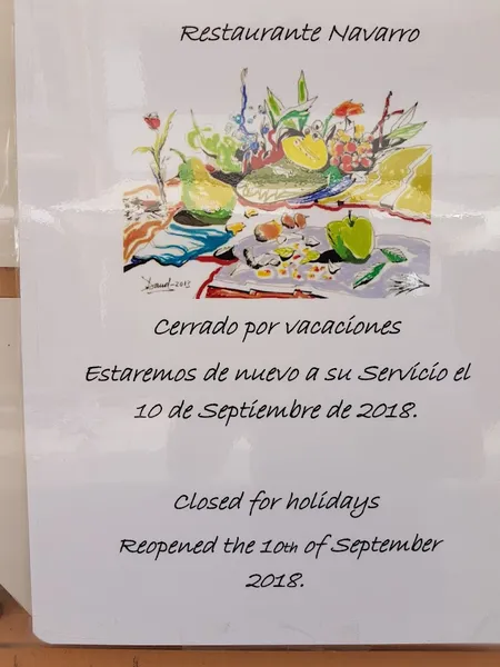 menu 0 of Restaurante Navarro
