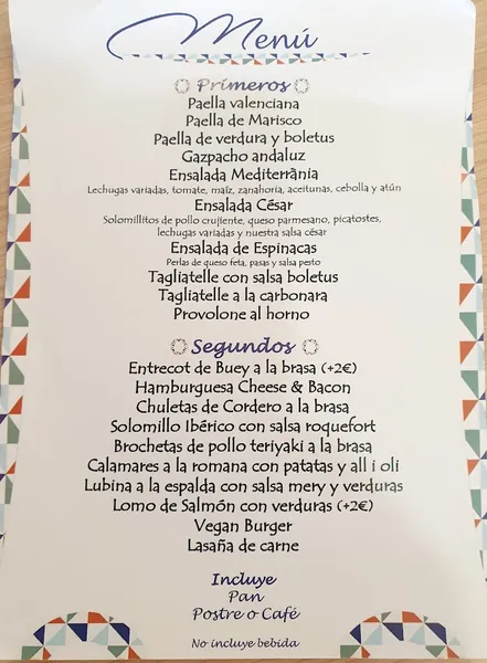 menu 0 of Mediterrània