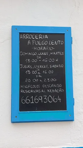 menu 2 of Arrocería A Fuego Lento
