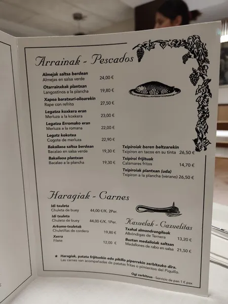 menu 2 of La Viña