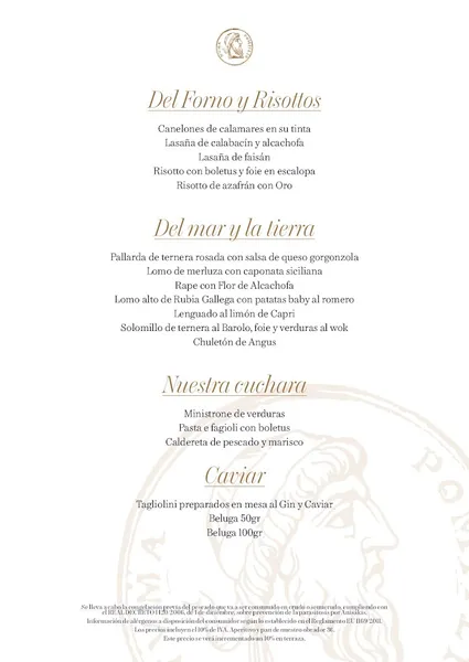 menu 1 of Numa Pompilio