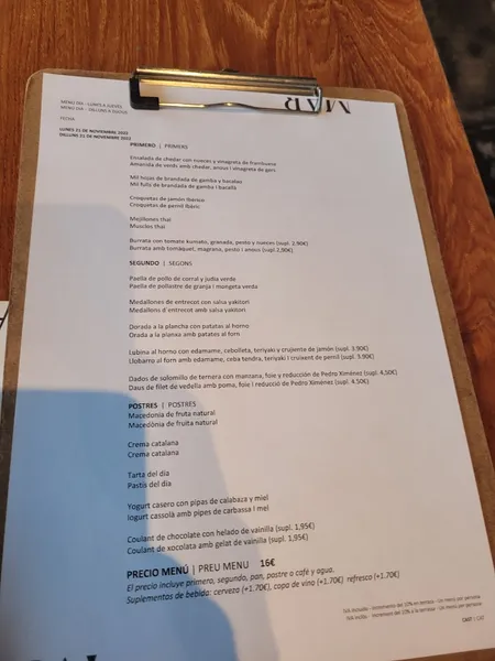 menu 2 of Sal Mar