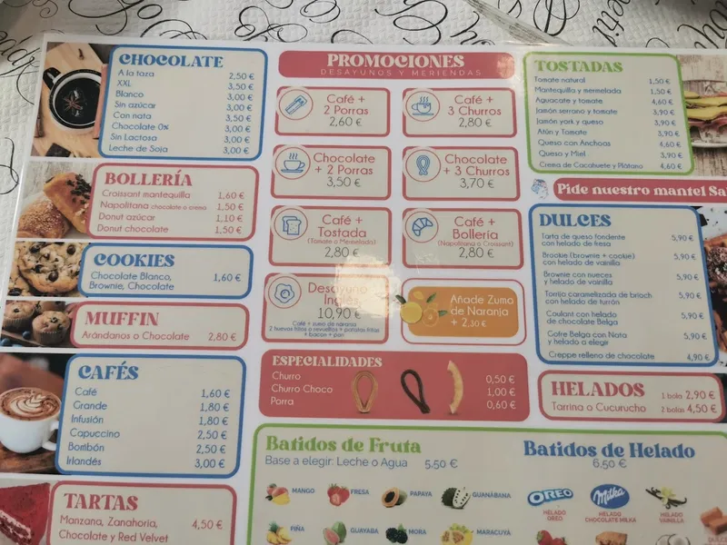 menu 0 of La Chata Churrería Cerveceria