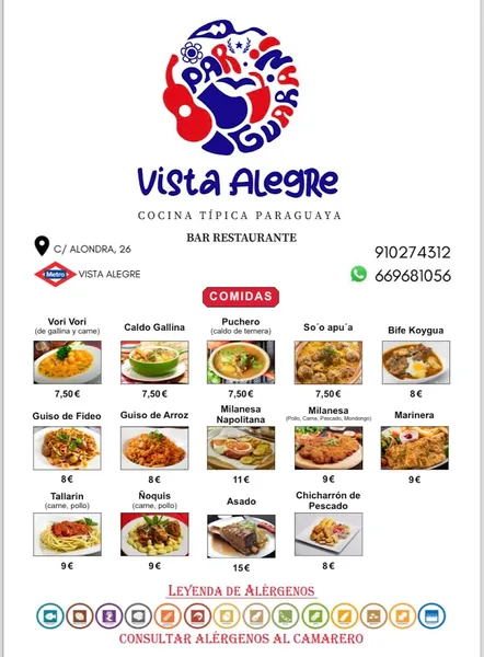 menu 1 of Restaurante Vista Alegre