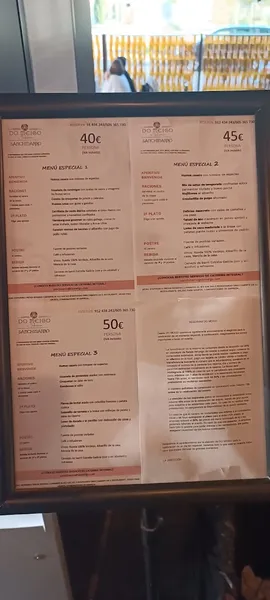 menu 2 of Do Meigo Sanchinarro Restaurante