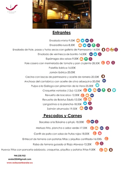 menu 1 of Restaurante Aralar