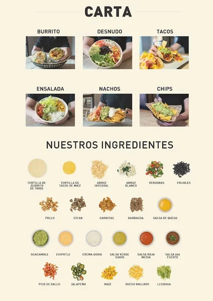 menu 0 of Tierra Burrito Bar