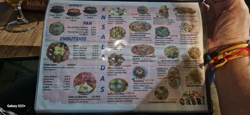 menu 0 of Restaurante Gabri