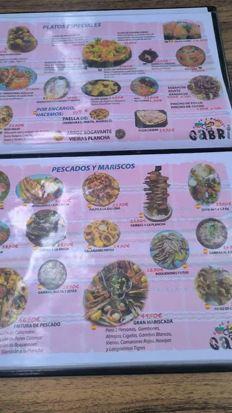 menu 2 of Restaurante Gabri
