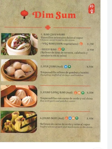 menu 2 of Restaurante Zhen Bao