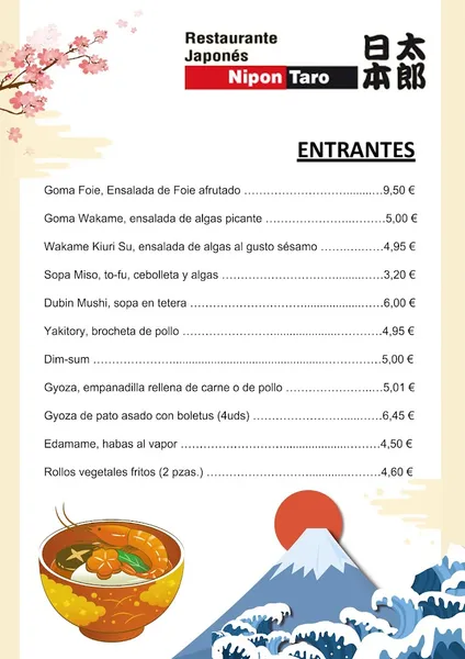 menu 1 of Restaurante Japonés Nipón Taro