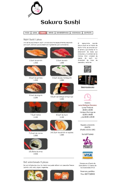 menu 0 of Sakura Sushi - Restaurante Japonés