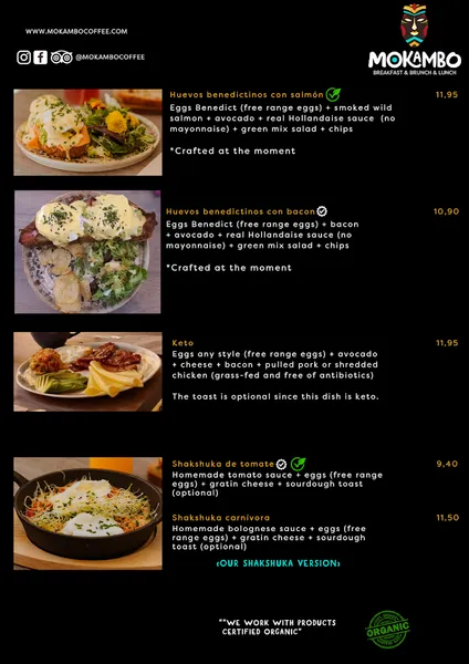 menu 1 of Mokambo Breakfast & Brunch & Lunch Sevilla