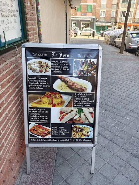 menu 0 of La Fornia