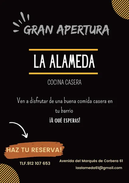 menu 1 of La Alameda