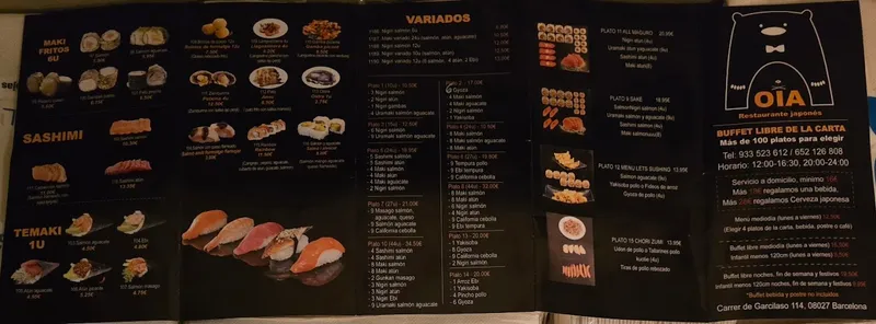 menu 0 of Oia Sushi (Yoiaji)