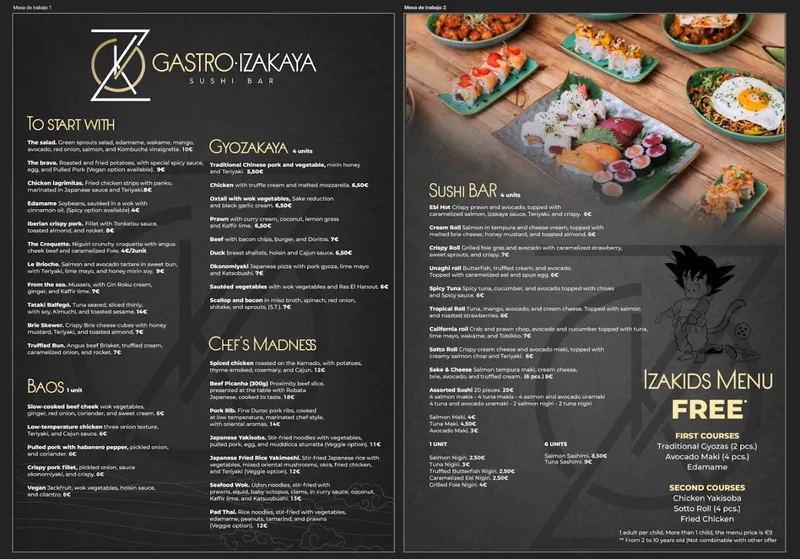 menu 0 of Izakaya Barcelona Gastro & Sushi (antiguo GENSÕ)