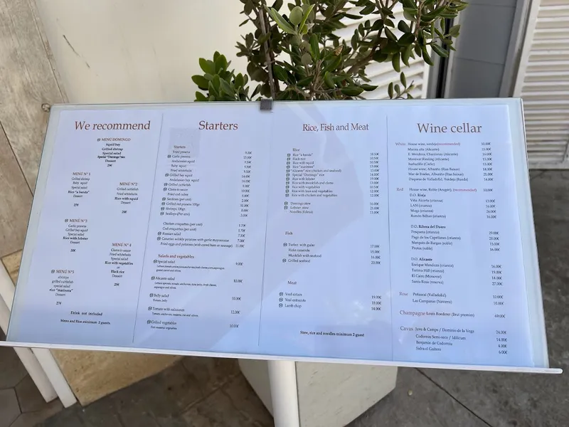 menu 1 of Restaurante Casa Domingo