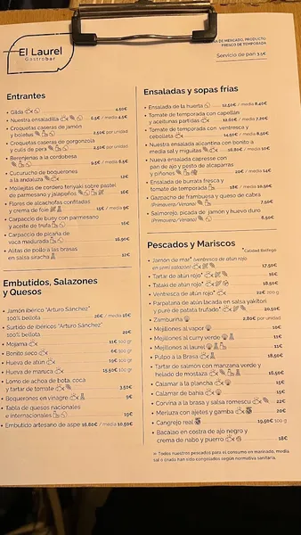 menu 0 of Restaurante EL LAUREL