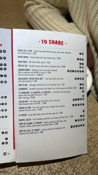 menu 0 of Chico Calla Playa