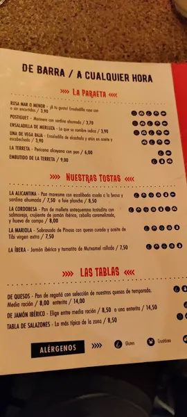 menu 2 of Chico Calla Playa