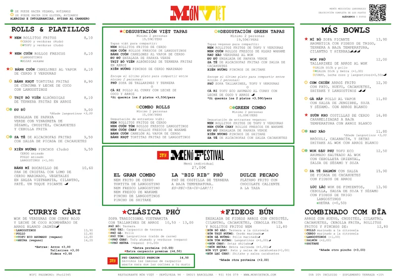menu 0 of Món Việt - Restaurant Vietnamita Barcelona