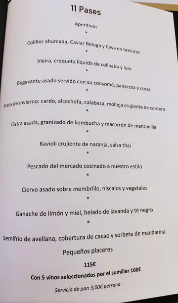 menu 0 of Restaurante Zortziko