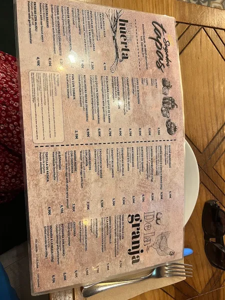 menu 0 of Sagradas Tapas