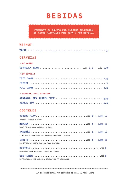menu 2 of Bistrot Levante