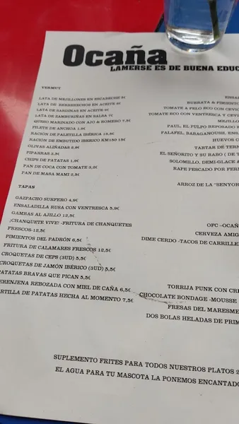menu 1 of Ocaña