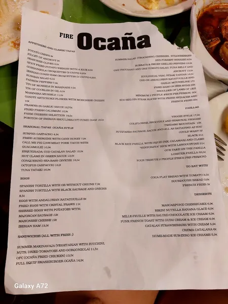 menu 2 of Ocaña