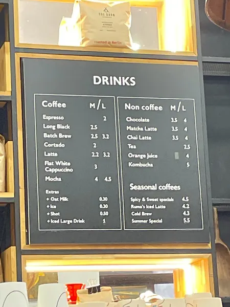 menu 0 of Ruma's Coffee