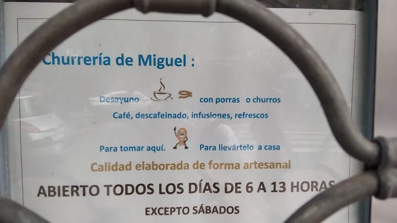 menu 0 of Churrería de Miguel