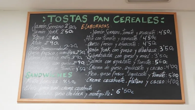 menu 2 of Cafetería Tres Texturas