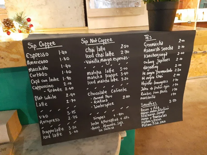 menu 0 of Sip and Wonder Coffee House