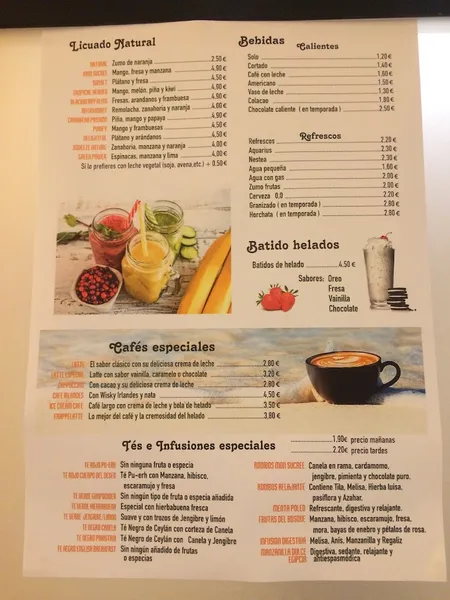 menu 1 of Mon Sucrée