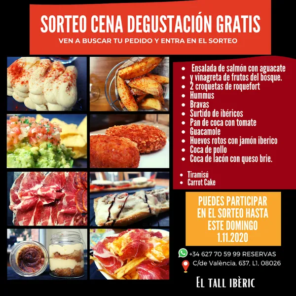 menu 1 of El Tall Ibèric