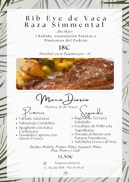 menu 0 of Sanpas Cafetería