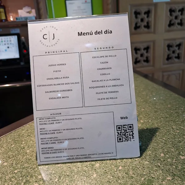 menu 2 of Cafetería Juka