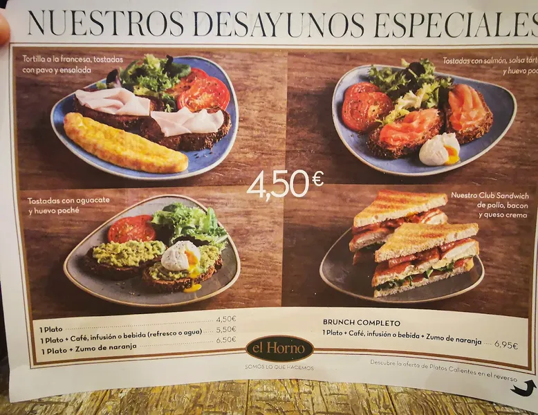 menu 0 of El Horno