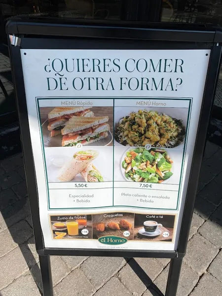 menu 1 of El Horno