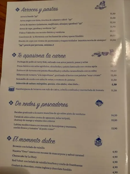 menu 2 of Pepa Restaurante Alicante