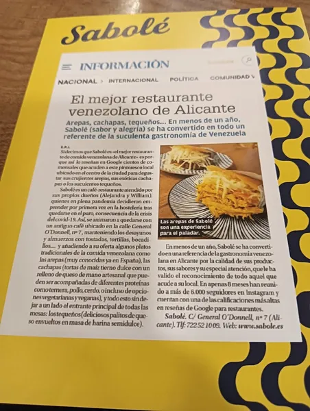 menu 1 of Sabolé