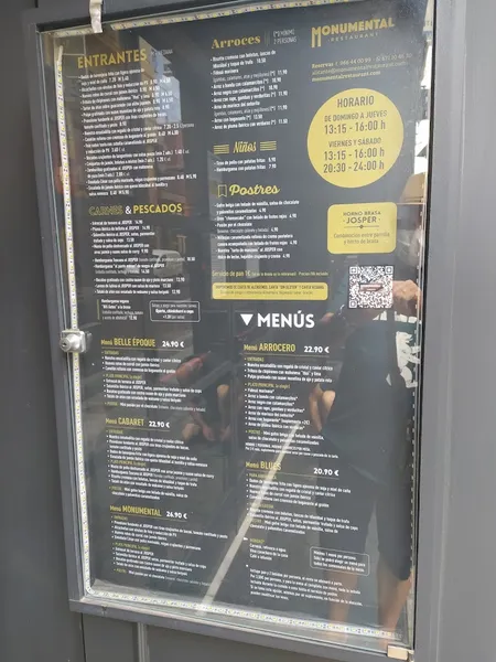 menu 2 of Monumental Restaurant Alicante