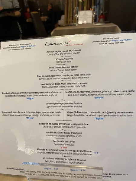 menu 0 of Restaurante FreneZy - Fine Dining